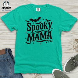 Spooky Mama Heavy Cotton Comfort Colors Tee Gift For Mom