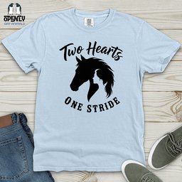 Two Hearts One Stride Heavy Cotton Comfort Colors Tee Gift For Animal Lover