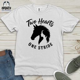 Two Hearts One Stride Heavy Cotton Comfort Colors Tee Gift For Animal Lover