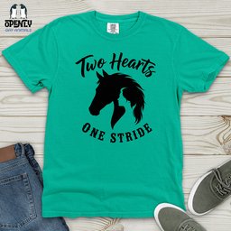 Two Hearts One Stride Heavy Cotton Comfort Colors Tee Gift For Animal Lover