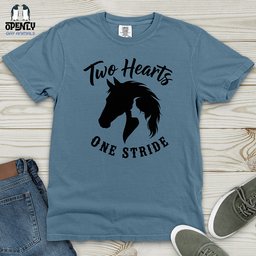 Two Hearts One Stride Heavy Cotton Comfort Colors Tee Gift For Animal Lover