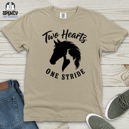 Two Hearts One Stride Heavy Cotton Comfort Colors Tee Gift For Animal Lover