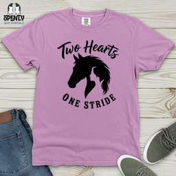 Two Hearts One Stride Heavy Cotton Comfort Colors Tee Gift For Animal Lover