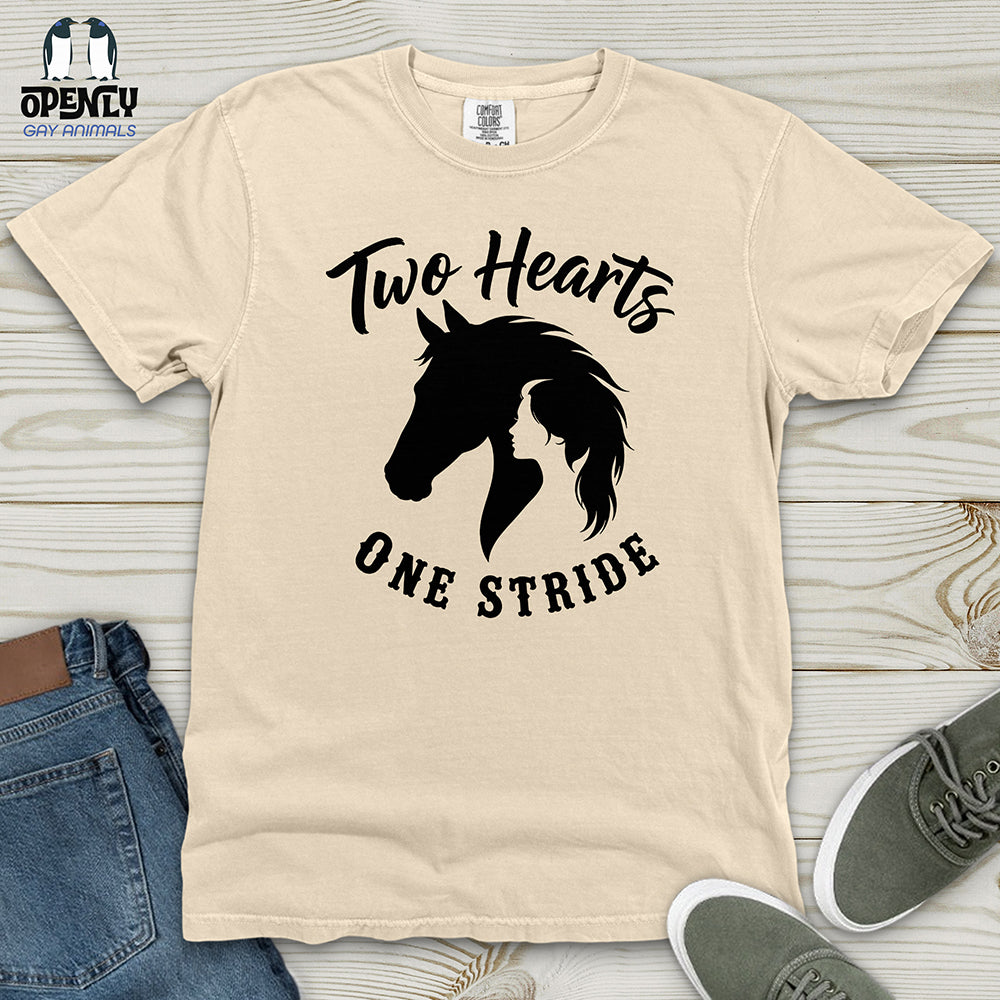Two Hearts One Stride Heavy Cotton Comfort Colors Tee Gift For Animal Lover