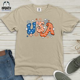 USA 4th Of July Heavy Cotton Comfort Colors Tee Gift For Animal Lover