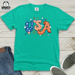 USA 4th Of July Heavy Cotton Comfort Colors Tee Gift For Animal Lover