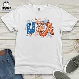 USA 4th Of July Heavy Cotton Comfort Colors Tee Gift For Animal Lover