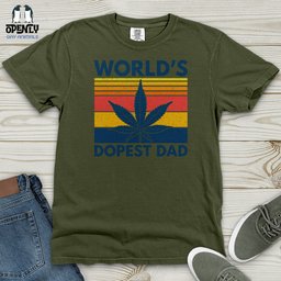 Worlds Dopest Dad Heavy Cotton Comfort Colors Tee Gift For Dad