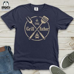 The Grill Father Heavy Cotton Comfort Colors Tee Gift For Dad