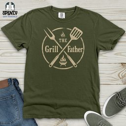The Grill Father Heavy Cotton Comfort Colors Tee Gift For Dad