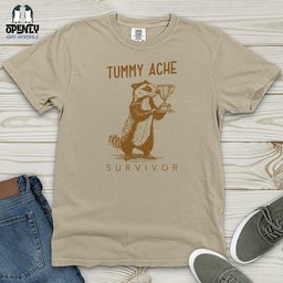 Tummy Ache Survivor Heavy Cotton Comfort Colors Tee Gift For Animal Lover