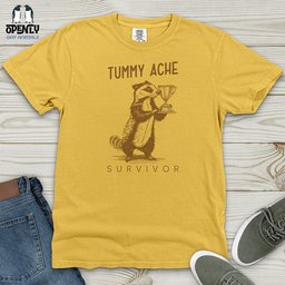 Tummy Ache Survivor Heavy Cotton Comfort Colors Tee Gift For Animal Lover