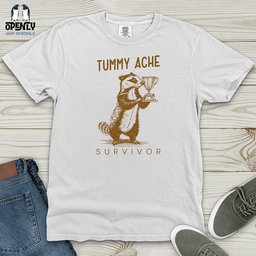Tummy Ache Survivor Heavy Cotton Comfort Colors Tee Gift For Animal Lover