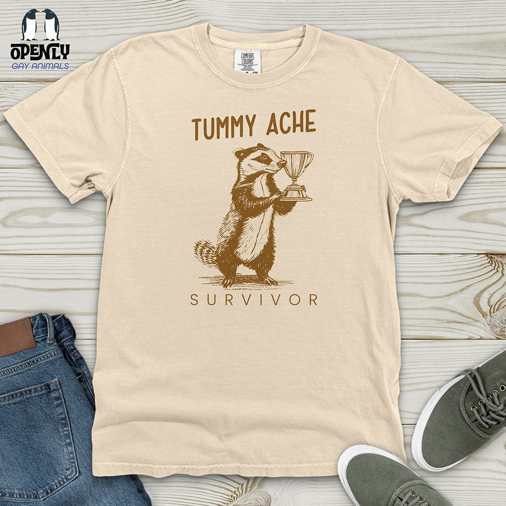 Tummy Ache Survivor Heavy Cotton Comfort Colors Tee Gift For Animal Lover