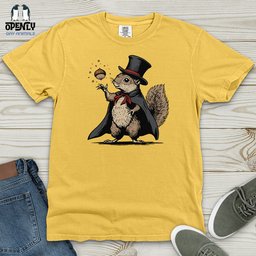 Squirrel Magician Show Heavy Cotton Comfort Colors Tee Gift For Animal Lover