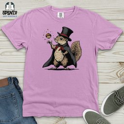 Squirrel Magician Show Heavy Cotton Comfort Colors Tee Gift For Animal Lover