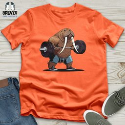 Walrus Weightlifting Champion Unisex T Shirt Gift For Animal Lover