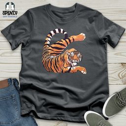 Stretching Tiger Unisex T Shirt Gift For Animal Lover