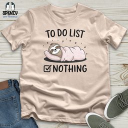 To Do List Nothing Unisex T Shirt Gift For Animal Lover