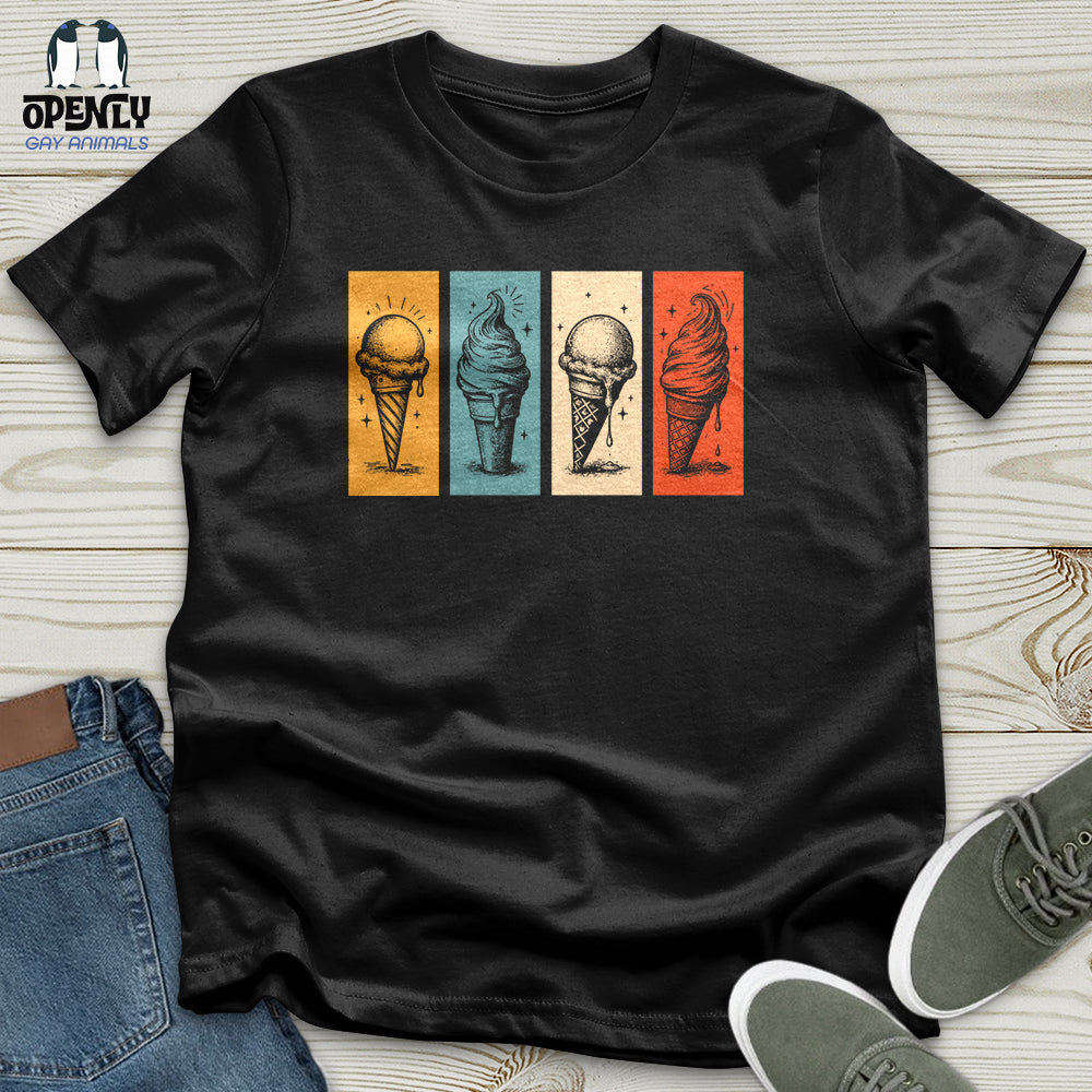 Stained Glass Ice Cream Unisex T Shirt Gift For Animal Lover