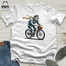 Sloth Riding Cycle Unisex T Shirt Gift For Animal Lover