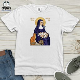 Saint Gertrude Of Nivelles Heavy Cotton Comfort Colors Tee Gift For Animal Lover