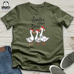 Santas Silliest Goose Softstyle Tee Gift For Animal Lover