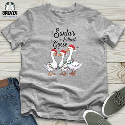 Santas Silliest Goose Softstyle Tee Gift For Animal Lover