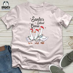 Santas Silliest Goose Softstyle Tee Gift For Animal Lover