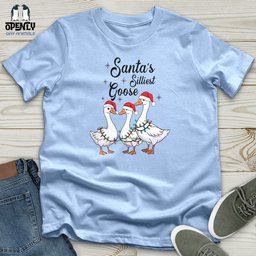 Santas Silliest Goose Softstyle Tee Gift For Animal Lover