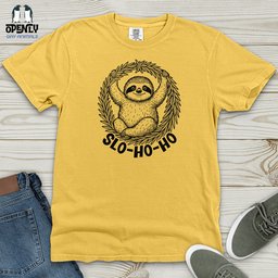 Slo Ho Ho Heavy Cotton Comfort Colors Tee Gift For Animal Lover