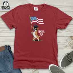 Semper Fur Heavy Cotton Comfort Colors Tee Gift For Animal Lover