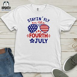 Stayin Fly On The Fourth Of July Heavy Cotton Comfort Colors Tee Gift For Animal Lover
