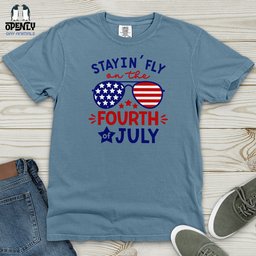Stayin Fly On The Fourth Of July Heavy Cotton Comfort Colors Tee Gift For Animal Lover