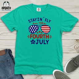 Stayin Fly On The Fourth Of July Heavy Cotton Comfort Colors Tee Gift For Animal Lover