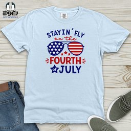 Stayin Fly On The Fourth Of July Heavy Cotton Comfort Colors Tee Gift For Animal Lover