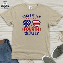 Stayin Fly On The Fourth Of July Heavy Cotton Comfort Colors Tee Gift For Animal Lover