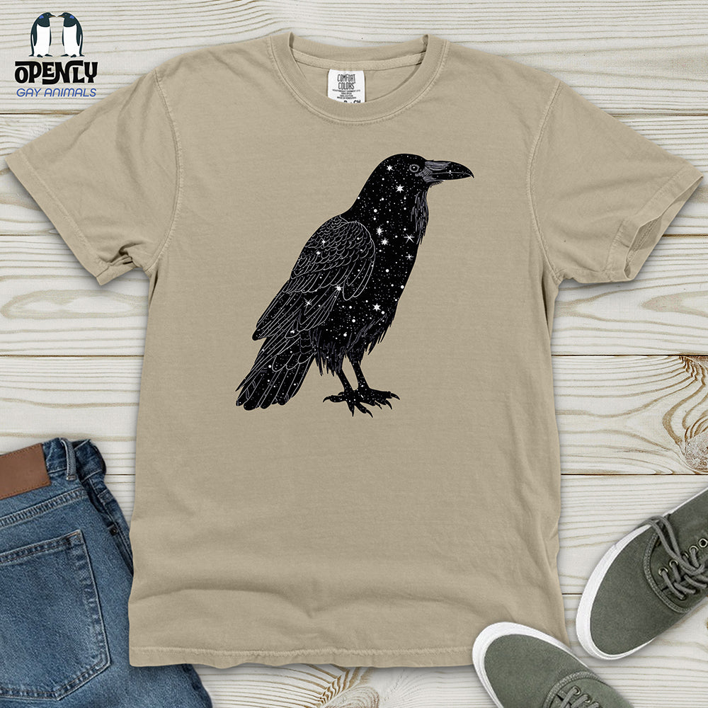 Celestial Raven Silhouette Heavy Cotton Comfort Colors Tee Gift For Animal Lover