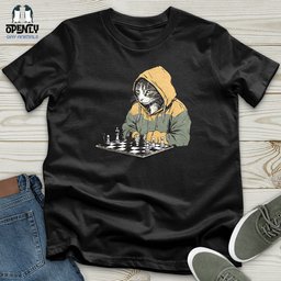 Cat Playing Chess Unisex T Shirt Gift For Cat Lover