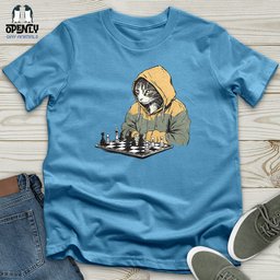 Cat Playing Chess Unisex T Shirt Gift For Cat Lover