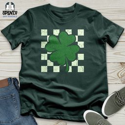 Checkered Shamerock Unisex T Shirt Gift For Animal Lover