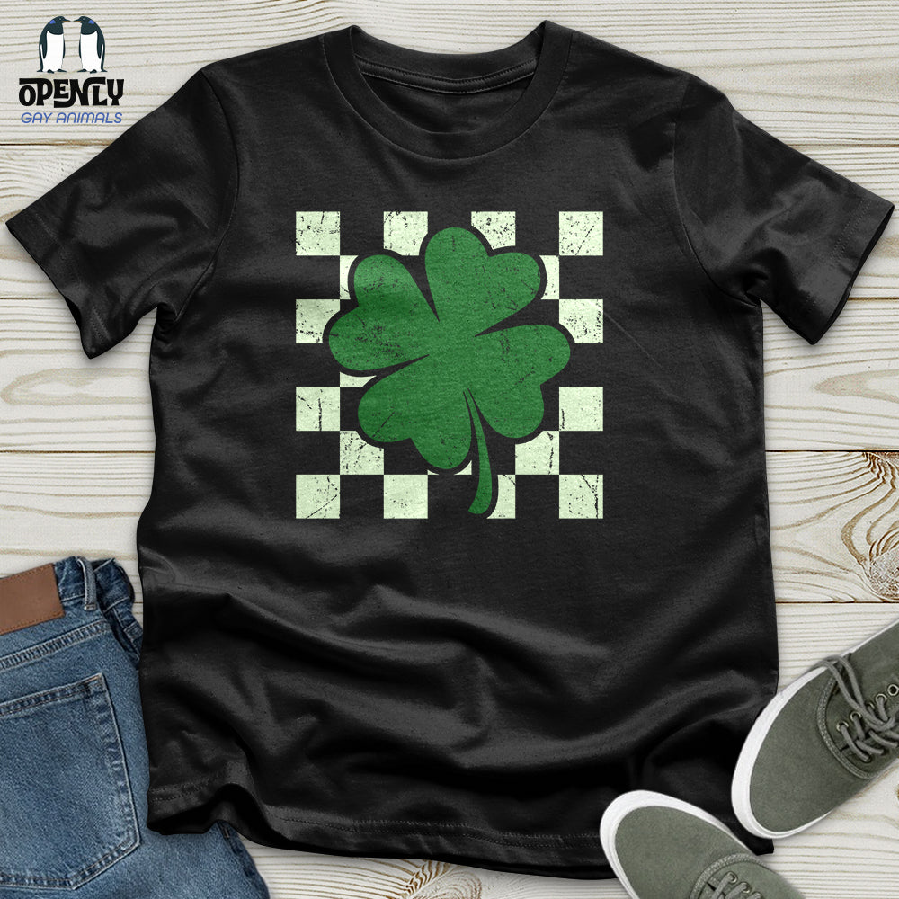Checkered Shamerock Unisex T Shirt Gift For Animal Lover