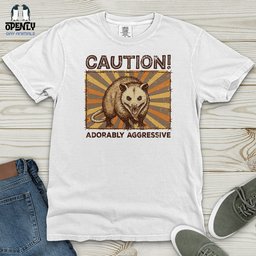 Caution Heavy Cotton Comfort Colors Tee Gift For Animal Lover