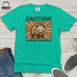 Caution Heavy Cotton Comfort Colors Tee Gift For Animal Lover