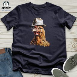 Chicken With Glasses And Fedora Unisex T Shirt Gift For Animal Lover