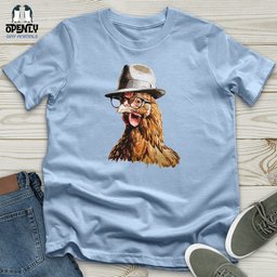 Chicken With Glasses And Fedora Unisex T Shirt Gift For Animal Lover
