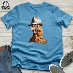 Chicken With Glasses And Fedora Unisex T Shirt Gift For Animal Lover