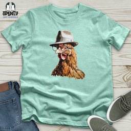 Chicken With Glasses And Fedora Unisex T Shirt Gift For Animal Lover