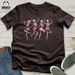 Dancing Pink Skeletons Unisex T Shirt Gift For Animal Lover