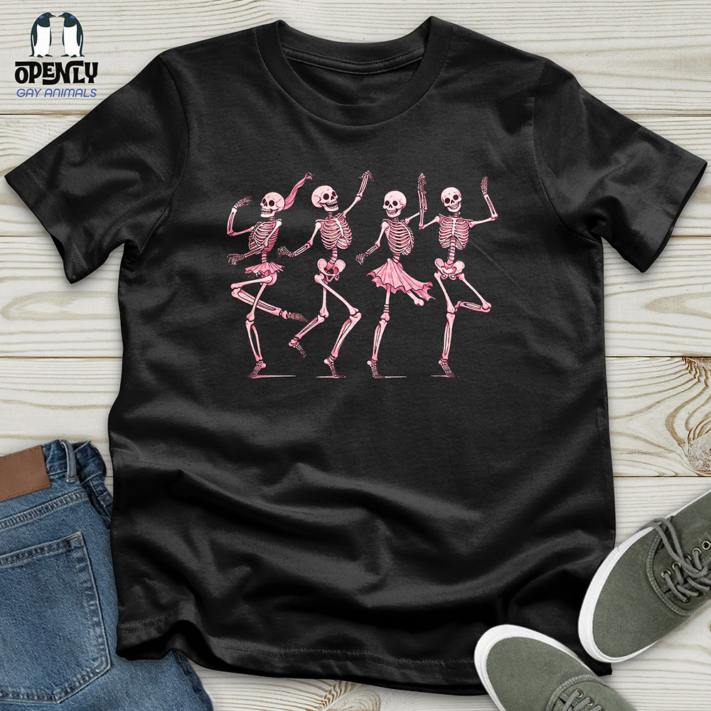 Dancing Pink Skeletons Unisex T Shirt Gift For Animal Lover